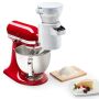 KitchenAid Artisan 4,8 Liter KSM175 Sallys Spar-Set mit Sieb mit digitaler Waage & Fleischwolf - MEDAILLON SILBER