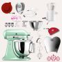 KitchenAid Artisan 4,8 Liter KSM175 Sallys Spar-Set mit Sieb mit digitaler Waage & Fleischwolf - PISTAZIE