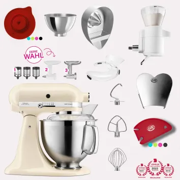 KitchenAid Artisan 4,8 Liter KSM185 Sallys Spar-Set mit...