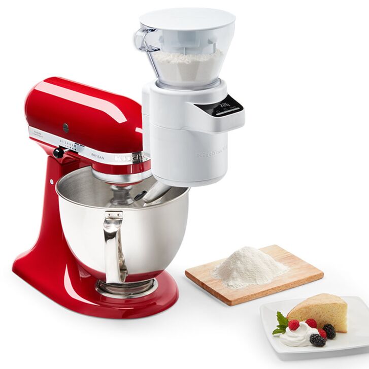 KitchenAid Artisan 4,8 Liter KSM185 Sallys Spar-Set mit Sieb mit digitaler Waage & Fleischwolf - GUSSEISEN SCHWARZ