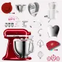 KitchenAid Artisan 4,8 Liter KSM185 Sallys Spar-Set mit Sieb mit digitaler Waage & Fleischwolf - LIEBESAPFEL ROT