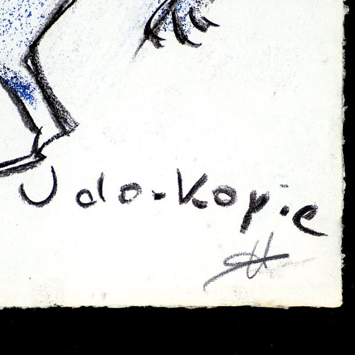 Helge Schneider - Original Kohlezeichnung "Schlechte Udo-Kopie" 30 x 41 cm, Unikat, handsigniert