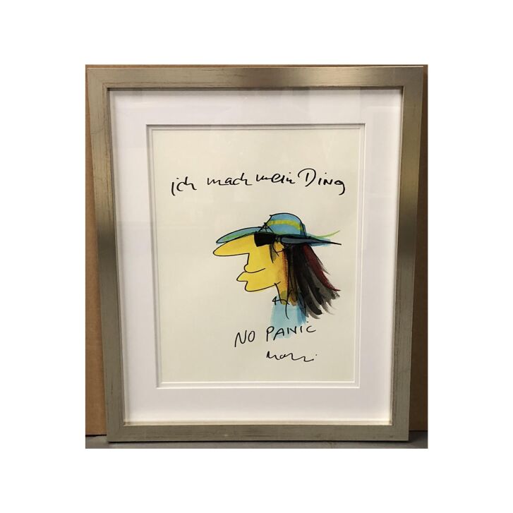 Udo Lindenberg Original Mischtechnik 2018 "Ich mach mein Ding" Unikat / handsigniert ca. 34 x 43 cm