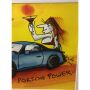 Udo Lindenberg Original Mischtechnik 2018 "Panic Porsche Power" Unikat / handsigniert ca. 36 x 47 cm