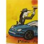 Udo Lindenberg Original Mischtechnik 2018 "Panic Porsche Power" Unikat / handsigniert ca. 36 x 47 cm