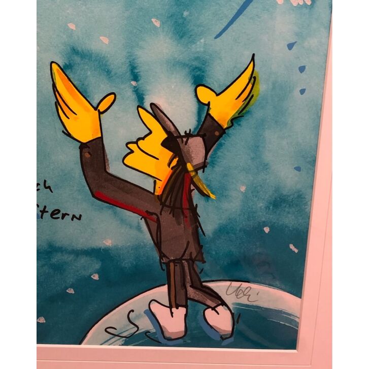 Udo Lindenberg Original Siebdruck "Greif nach Deinem Stern" - handsigniert und limitiert - ca. 36 x 47 cm