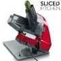 GRAEF M94 Allesschneider - Liebesapfel Rot - Sliced Kitchen - Vollmetall - MiniSlice-Aufsatz - Messerschärfer - Pflegeset