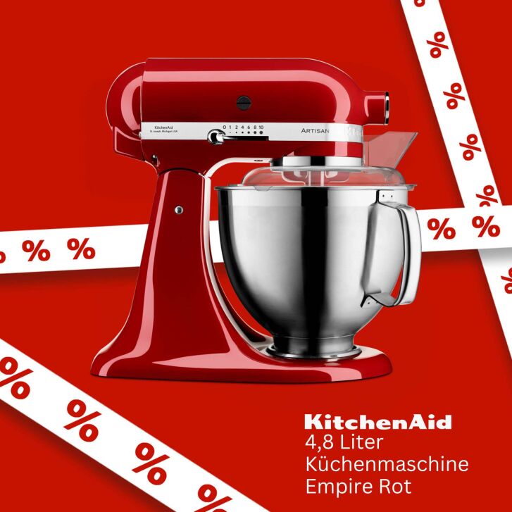 KitchenAid Artisan 4,8 Liter Küchenmaschine Modell KSM185 - EMPIRE ROT
