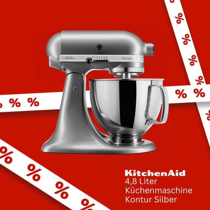 KitchenAid Artisan 4,8 Liter Küchenmaschine Modell KSM175 - KONTUR SILBER