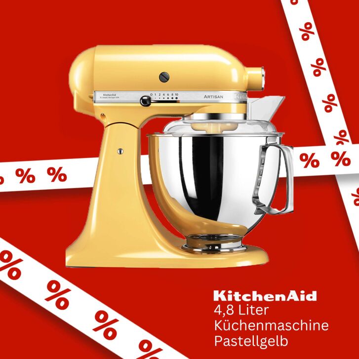 KitchenAid Artisan 4,8 Liter Küchenmaschine Modell KSM175 - PASTELLGELB