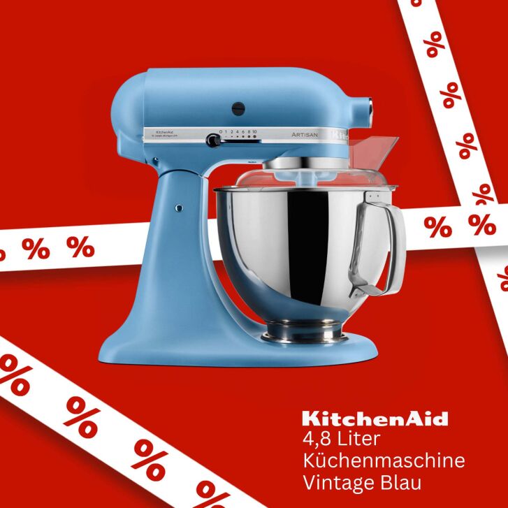 KitchenAid Artisan 4,8 Liter Küchenmaschine Modell KSM175 - VINTAGE BLUE/samtblau
