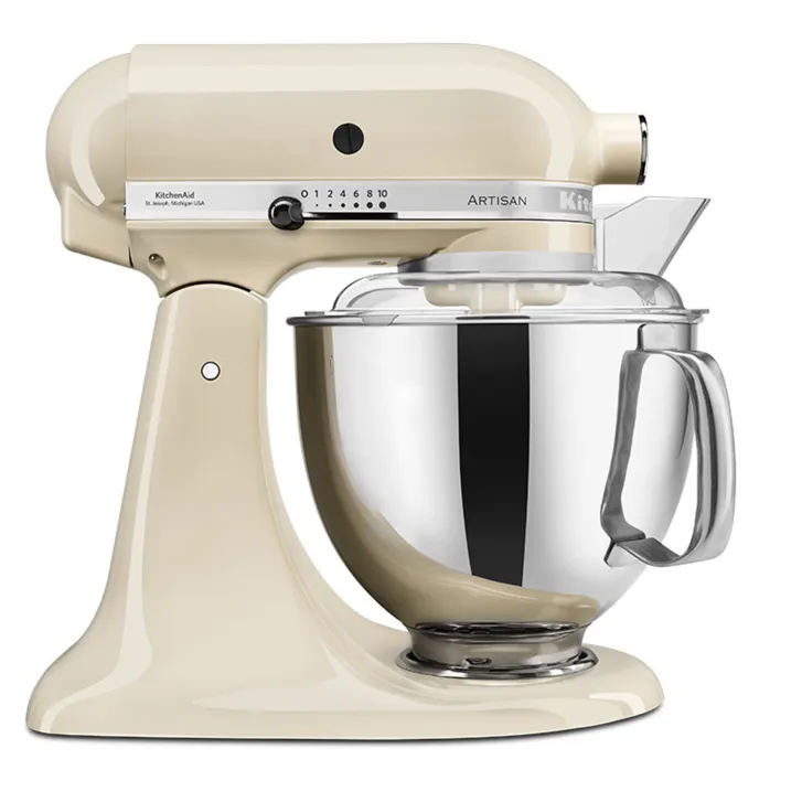 KitchenAid Artisan 4,8 Liter KSM175 Sallys Spar-Set mit Sieb mit digitaler Waage & Fleischwolf - CREME