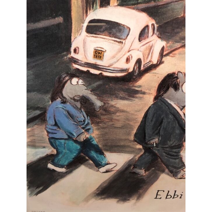 Otto Waalkes Original Siebdruck "Ebbi Rot" 2018 limitiert handsigniert 52 x 68 cm