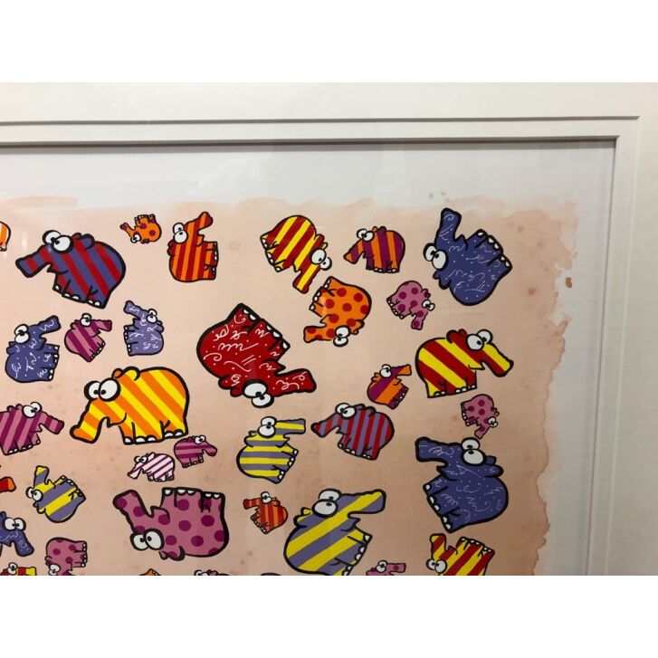 Otto Waalkes Original Siebdruck "Bunte Wäsche" 2018  limitiert handsigniert 68 x 44 cm