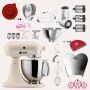 KitchenAid Artisan 4,8 Liter KSM175 Sallys Spar-Set mit Gemüseschneider & Fleischwolf - FRESH LINEN