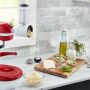 KitchenAid Artisan 6,9 Liter Spar-Set mit Gemüseschneider, Fleischwolf und Profi-Spritzschutz "Zuhälter" - Liebesapfel Rot