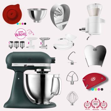 KitchenAid Artisan 4,8 Liter KSM185 Spar-Set mit Sieb mit...