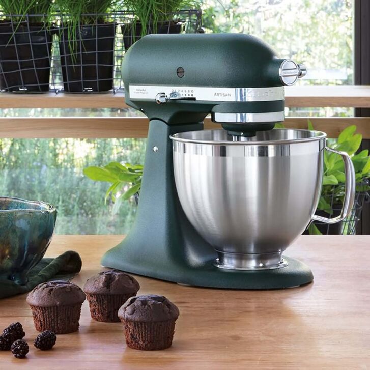 KitchenAid Artisan 4,8 Liter KSM185 Sallys Spar-Set mit Food Processor & Fleischwolf - PEBBLED PALM / PALMENSTRAND