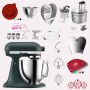 KitchenAid Artisan 4,8 Liter KSM185 Spar-Set mit Food Processor & Fleischwolf - PEBBLED PALM / PALMENSTRAND