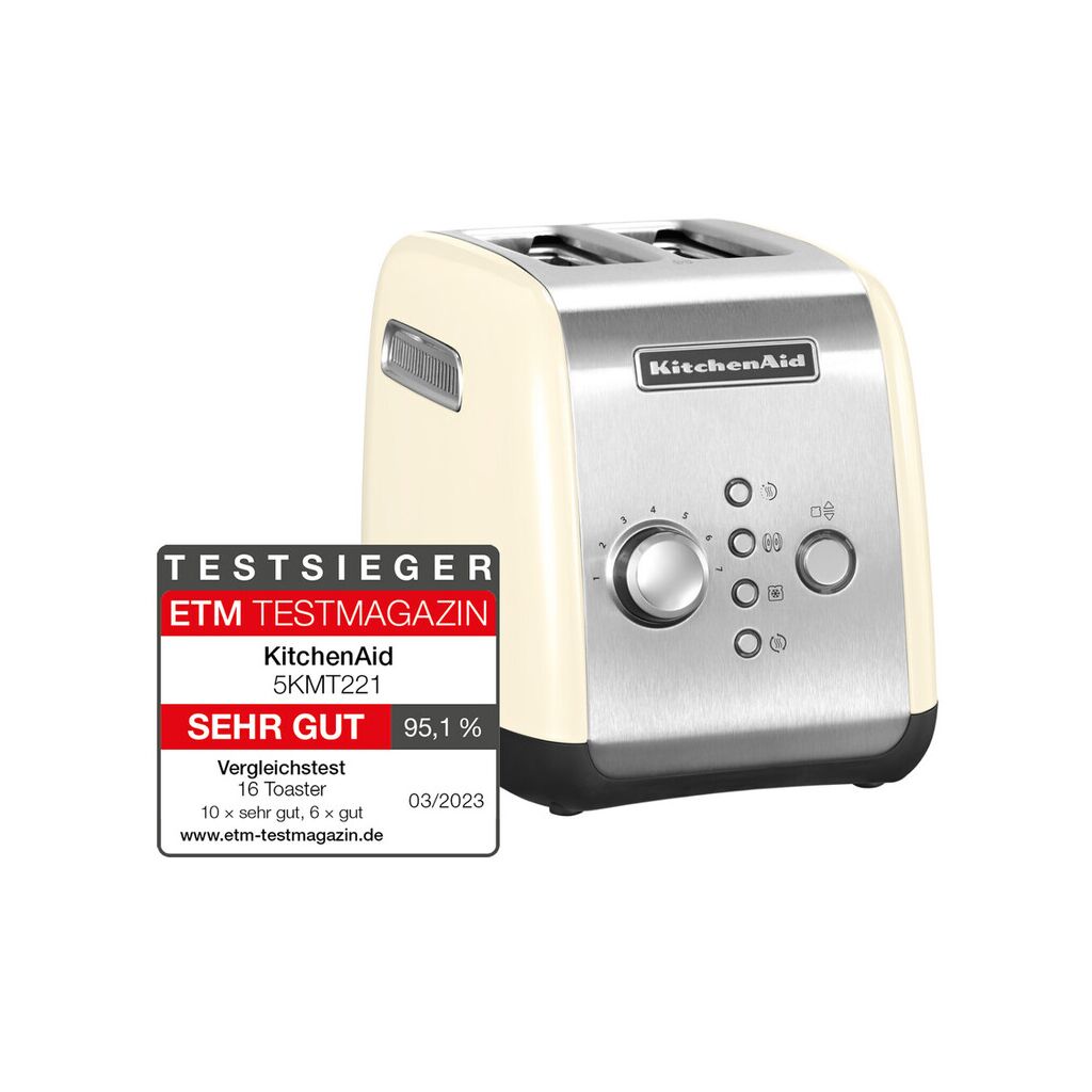 Male Et bestemt Centimeter ❤ KitchenAid 2-Scheiben Toaster in Creme 5KMT221EAC