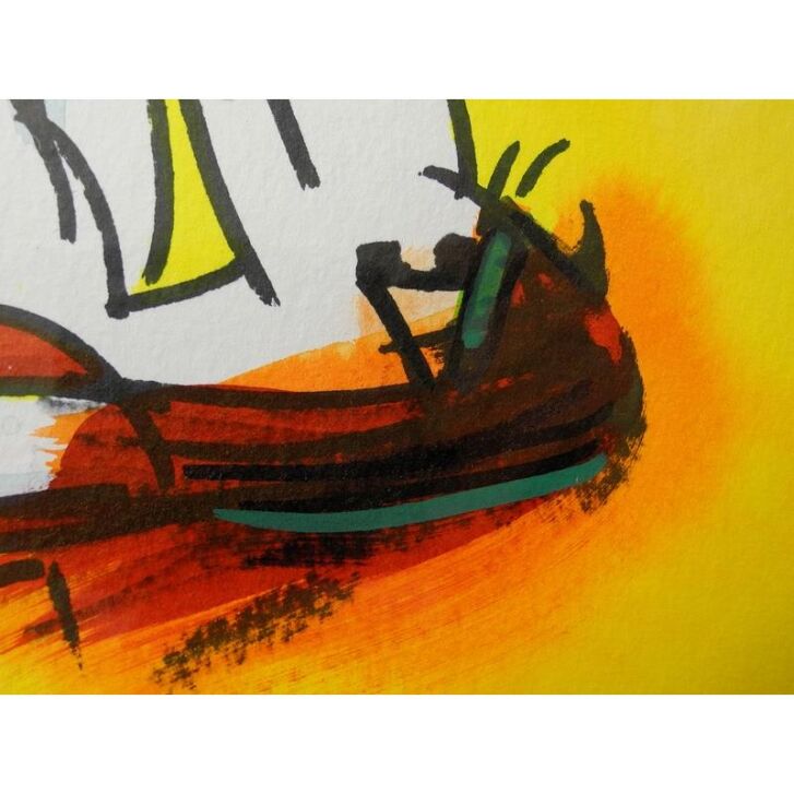 Udo Lindenberg Original Aquarell 2014 "Panic Porsche Power - schwarz" ca. 72 x 60 / Unikat