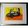 Udo Lindenberg Original Aquarell 2014 "Panic Porsche Power - schwarz" ca. 72 x 60 / Unikat