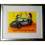 Udo Lindenberg Original Aquarell 2014 "Panic Porsche Power - schwarz" ca. 72 x 60 cm / Unikat