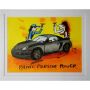 Udo Lindenberg Original Aquarell 2014 "Panic Porsche Power - schwarz" ca. 72 x 60 / Unikat