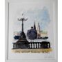 Otto Waalkes Original Farblithografie "Otto versaut Hamburg" 2014 handsigniert und limitiert 37 x 49 cm