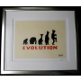 Otto Waalkes Original Farblithografie "Evolution" 2014 handsigniert und limitiert 62 x 49 cm