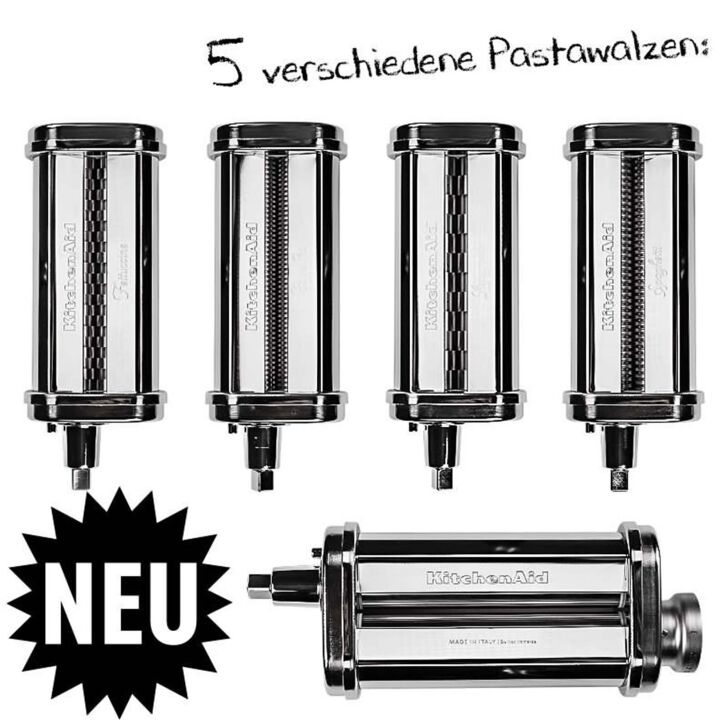 KitchenAid Artisan 4,8 Liter KSM185 Sallys Spar-Set Pasta Deluxe mit 5-teiligem Nudelwalzen-Set & Fleischwolf - PEBBLED PALM / PALMENSTRAND