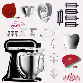 KitchenAid Artisan 4,8 Liter KSM185 Sallys Spar-Set Pasta...