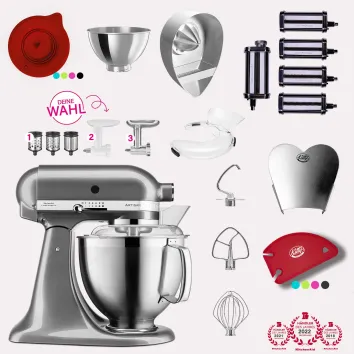 KitchenAid Artisan 4,8 Liter KSM185 Sallys Spar-Set Pasta...