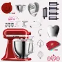 KitchenAid Artisan 4,8 Liter KSM185 Sallys Spar-Set Pasta Deluxe mit 5-teiligem Nudelwalzen-Set & Fleischwolf - EMPIRE ROT