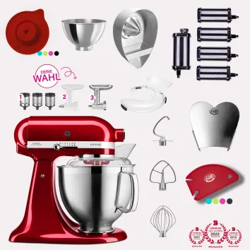 KitchenAid Artisan 4,8 Liter KSM185 Sallys Spar-Set Pasta...