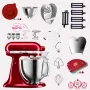 KitchenAid Artisan 4,8 Liter KSM185 Sallys Spar-Set Pasta Deluxe mit 5-teiligem Nudelwalzen-Set & Fleischwolf - LIEBESAPFEL ROT