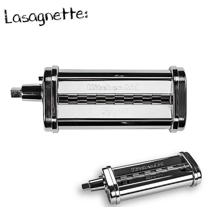 KitchenAid Artisan 4,8 Liter KSM185 Sallys Spar-Set Pasta Deluxe mit 5-teiligem Nudelwalzen-Set & Fleischwolf - GUSSEISEN SCHWARZ