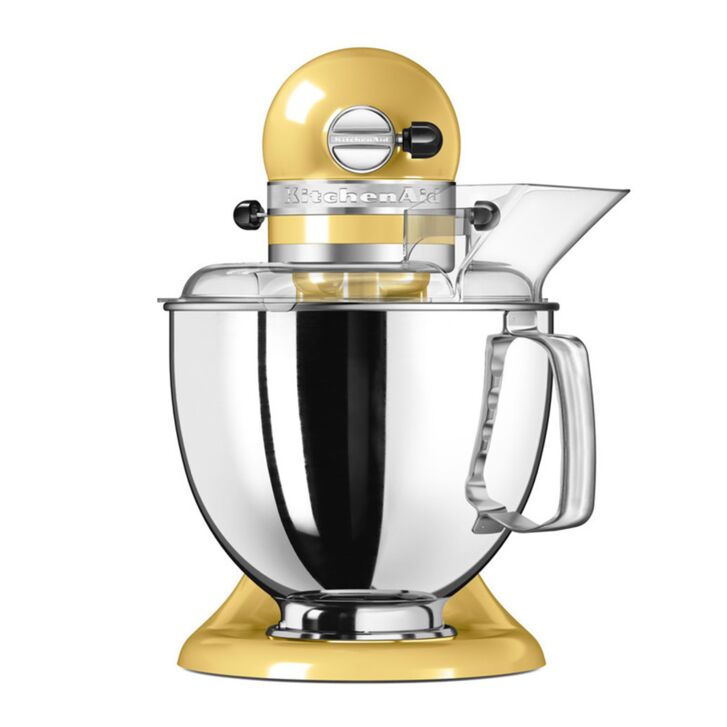 KitchenAid Artisan 4,8 Liter KSM175 Sallys Spar-Set Pasta Deluxe mit 5-teiligem Nudelwalzen-Set & Fleischwolf - PASTELLGELB