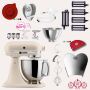 KitchenAid Artisan 4,8 Liter KSM175 Sallys Spar-Set Pasta Deluxe mit 5-teiligem Nudelwalzen-Set & Fleischwolf - FRESH LINEN