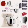 KitchenAid Artisan 4,8 Liter KSM175 Spar-Set Pasta Deluxe mit 5-teiligem Nudelwalzen-Set, Fleischwolf - FRESH LINEN