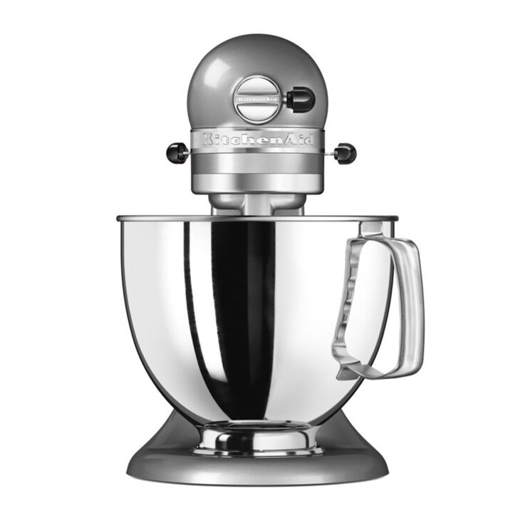 KitchenAid Artisan 4,8 Liter KSM175 Sallys Spar-Set Pasta Deluxe mit 5-teiligem Nudelwalzen-Set & Fleischwolf - KONTUR SILBER