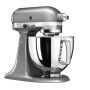 KitchenAid Artisan 4,8 Liter KSM175 Spar-Set Pasta Deluxe mit 5-teiligem Nudelwalzen-Set, Fleischwolf - KONTUR SILBER