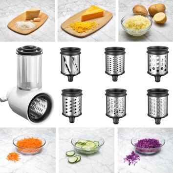 Original Zubeh&ouml;r KitchenAid SPAR-SET - Gem&uuml;seschneider 5KSMVSA + Zusatztrommelset 5KSMEMVSC