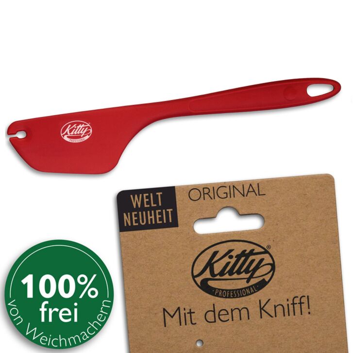 2 in 1 Teigschaber Rubinrot - Kitty Professional