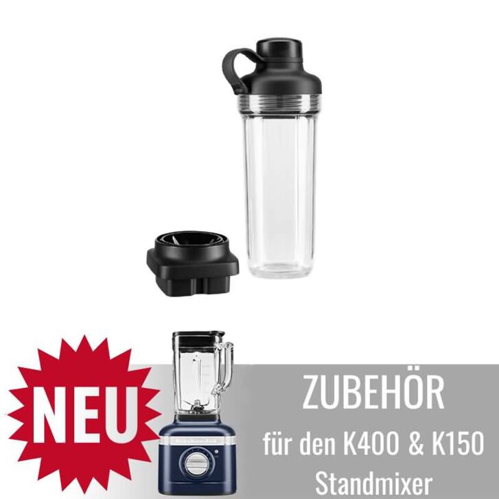 Zubehör für KitchenAid Artisan K400 & K150 Standmixer: 500ml Trinkbecher inklusive Messereinheit 5KSB2030PJB