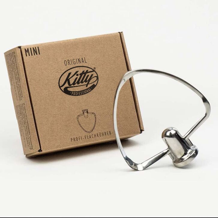 Kitty Professional Profi Edelstahl-Flachrührer Schmetterling kompatibel mit KitchenAid Mini