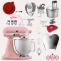 KitchenAid Artisan 4,8 Liter Limited Edition Spar-Set mit Food Processor und Fleischwolf - ROSE WHITE