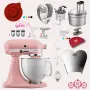 KitchenAid Artisan 4,8 Liter Limited Edition Sallys Spar-Set mit Food Processor & Fleischwolf - ROSE WHITE