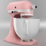 KitchenAid Artisan 4,8 Liter KSM156 Spar-Set Pasta Deluxe mit 5-teiligem Nudelwalzen-Set, Fleischwolf - ROSE WHITE Sonderedition