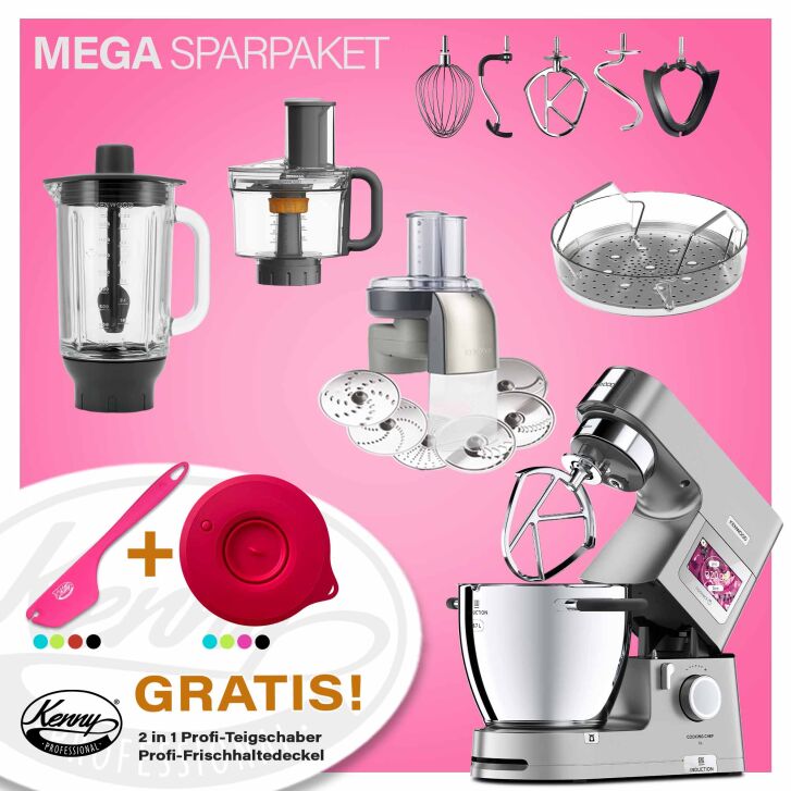 Kenwood Cooking Chef Silber XL Connect - Spar-Set Schnitzelwerk mit zweiter Kochschüssel